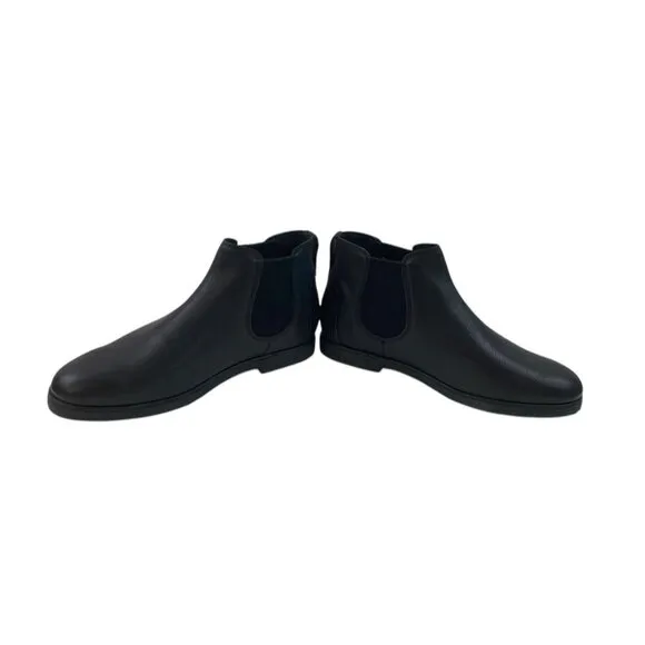 *VINCE Boots Mens Size 13M Black Leather Chelsea Slip On Normcore Waterproof