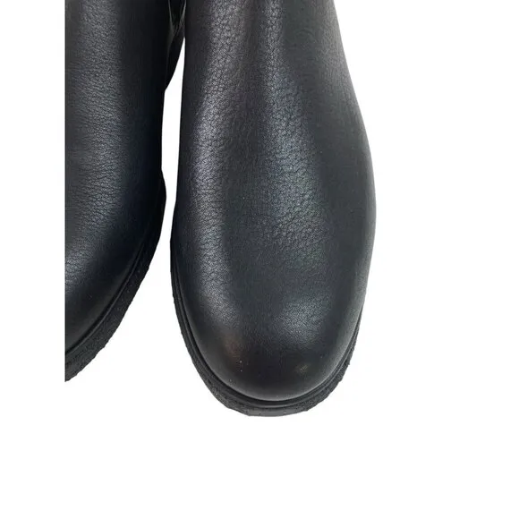 *VINCE Boots Mens Size 13M Black Leather Chelsea Slip On Normcore Waterproof