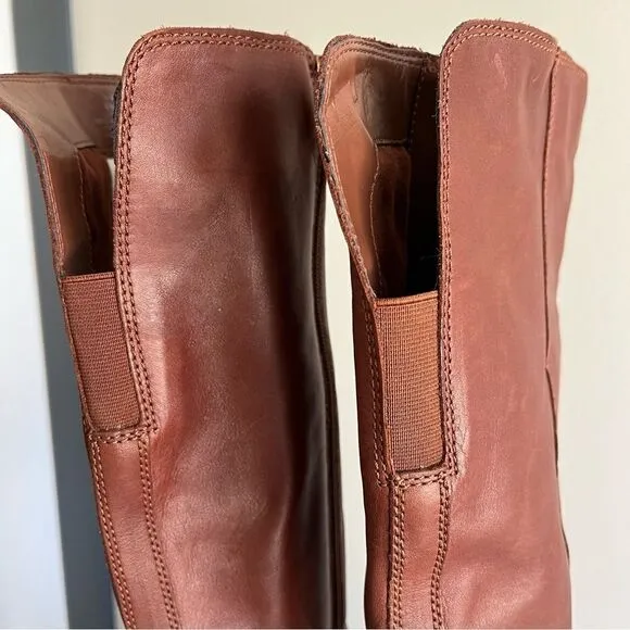 Vince Camuto Leather Kensilie OverThe Knee Riding Boots Lug Sole Brown, 6.5 NWOB