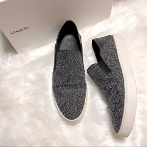 Vince Garvey Slip on Platform Sneakers in Tweed