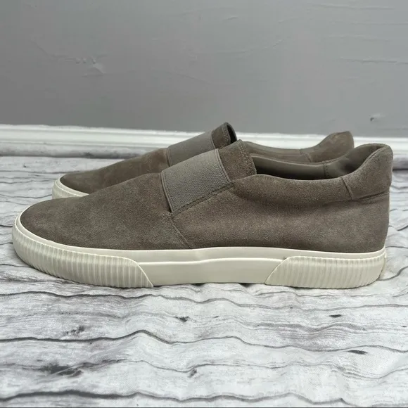 VINCE Kirkland Grey Suede Sneakers Size 9.5 Slip On