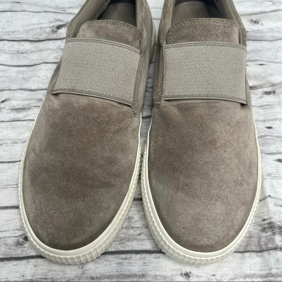 VINCE Kirkland Grey Suede Sneakers Size 9.5 Slip On