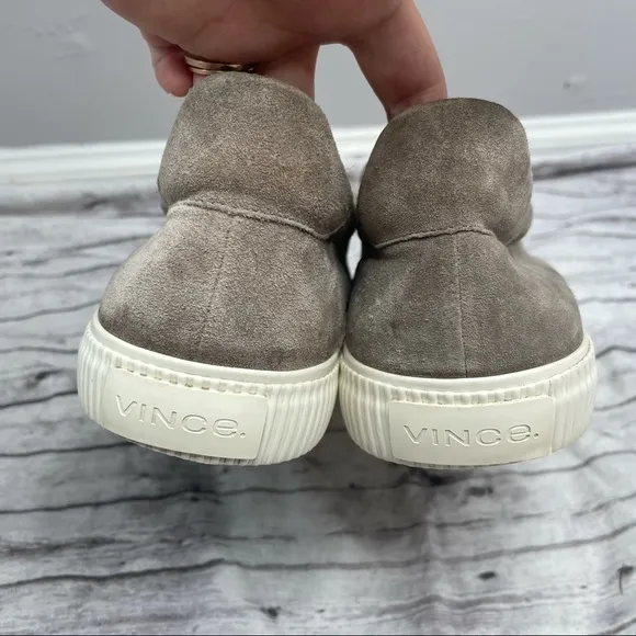 VINCE Kirkland Grey Suede Sneakers Size 9.5 Slip On