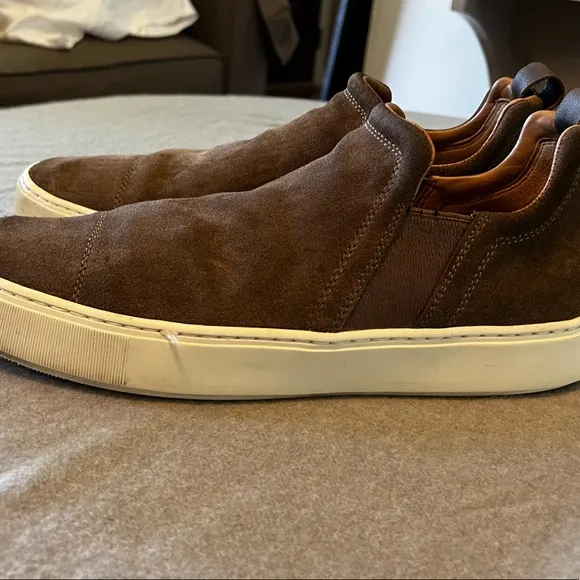VINCE Men’s 11.5 Flint Brown Lucio b Slip-on Suede Sneakers Originally $300