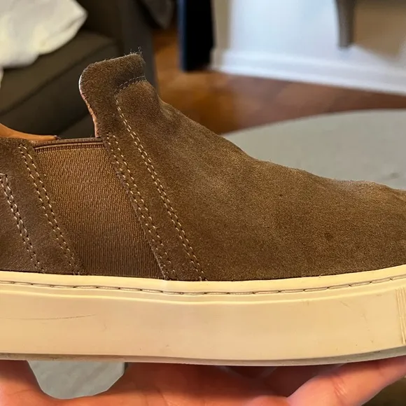 VINCE Men’s 11.5 Flint Brown Lucio b Slip-on Suede Sneakers Originally $300
