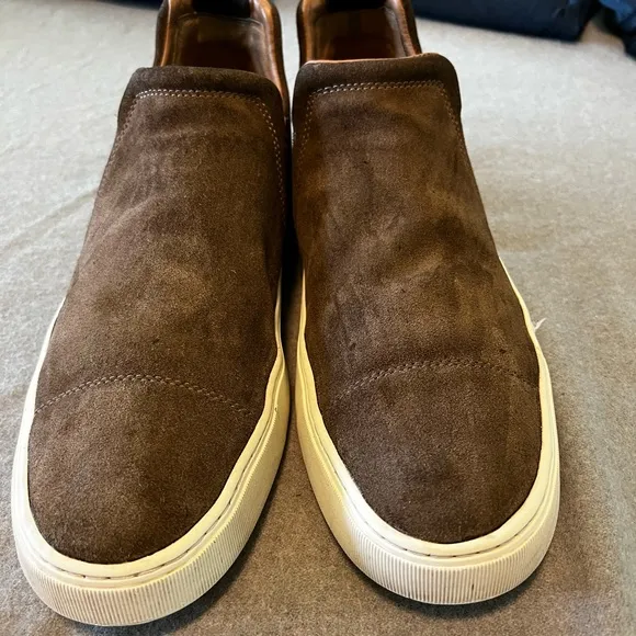 VINCE Men’s 11.5 Flint Brown Lucio b Slip-on Suede Sneakers Originally $300