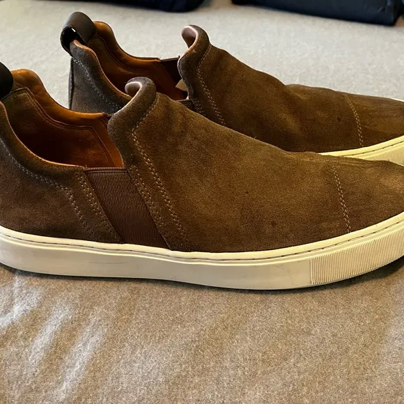 VINCE Men’s 11.5 Flint Brown Lucio b Slip-on Suede Sneakers Originally $300