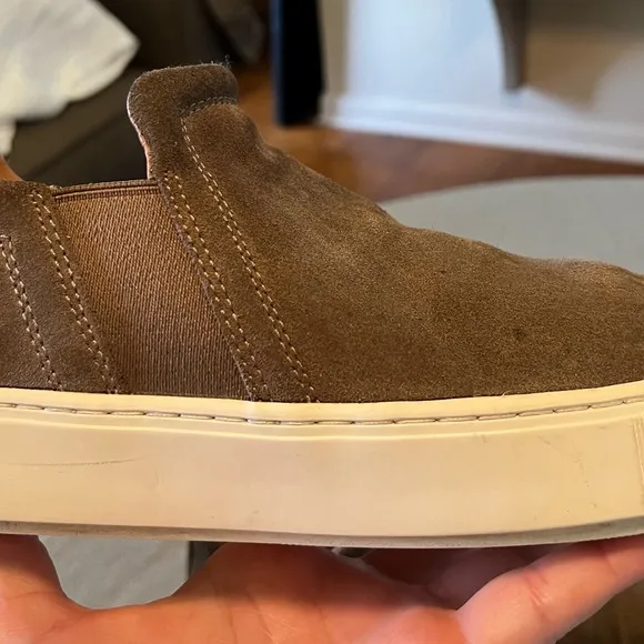 VINCE Men’s 11.5 Flint Brown Lucio b Slip-on Suede Sneakers Originally $300