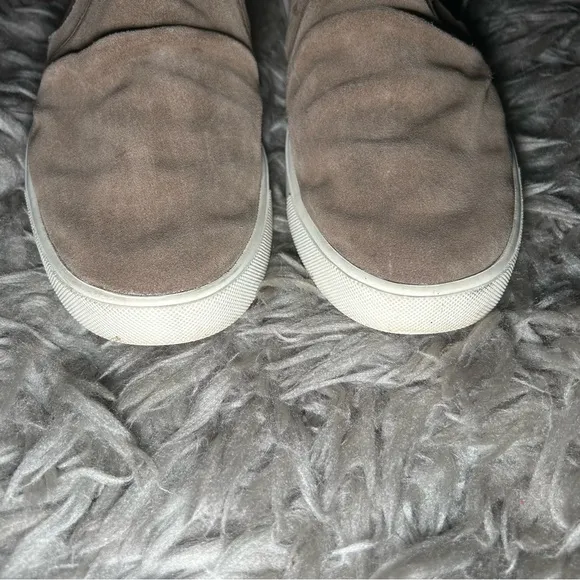 Vince neutral ruched suede slip on sneakers women’s shoe size 9