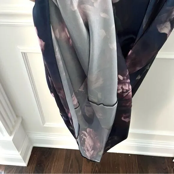 Vince Night Garden Square Neck Satin Slip Dress Size 6 NWT