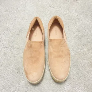 VINCE. Oatmeal Suede Peach Wilden Espadrille Slip-On Sneakers 9.5 Woven Platform