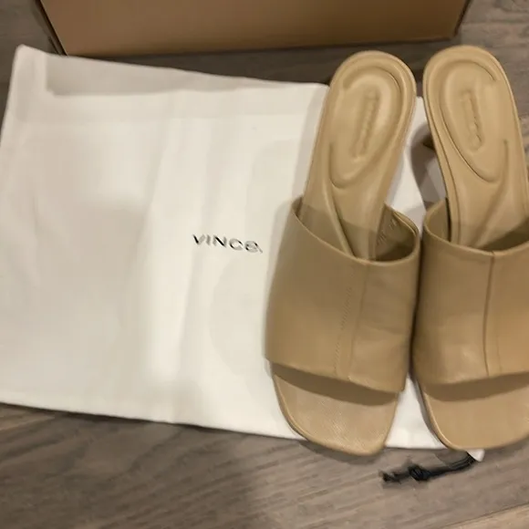 Vince Palmar Kitten Heel Slide Sandal