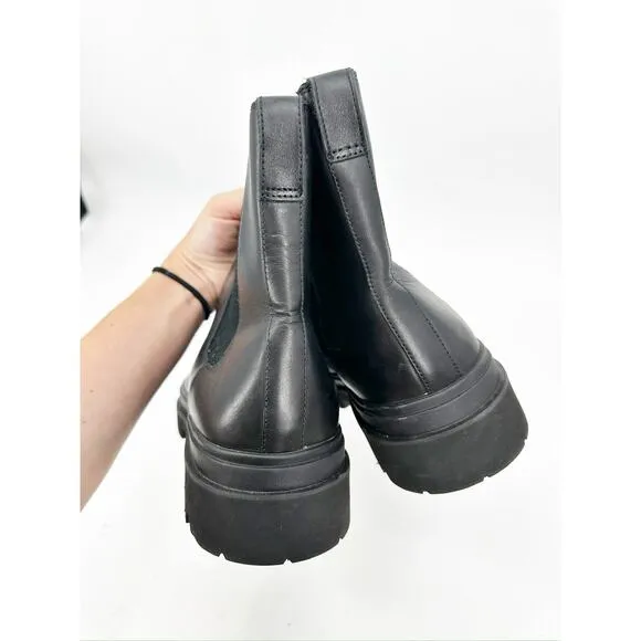 Vince Rivers Water Repellent Leather Chelsea Boot in Black Men's 13