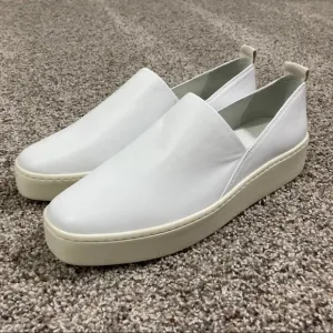 Vince Saxon 2 White Slip-On Platform Sneakers