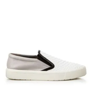 Vince Slip On Python‎ Leather Embossed Sneakers