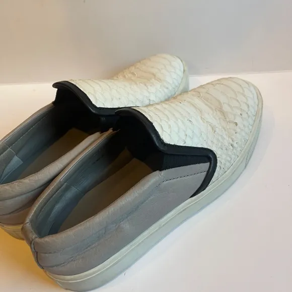 Vince Slip On Python‎ Leather Embossed Sneakers