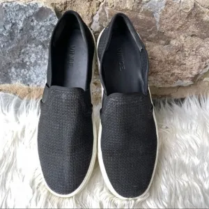 Vince slip on sneakers Preston woven 8 gray black