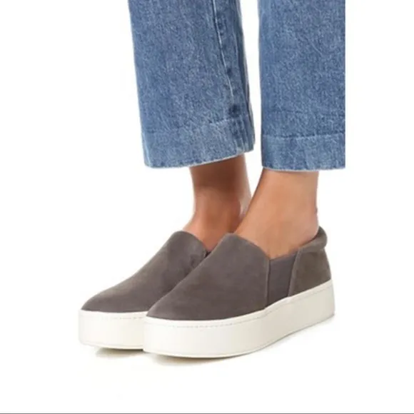 Vince Warren Suede Slip On Sneakers