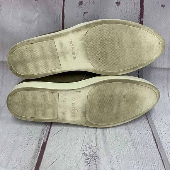 Vince Women’s Garvey 2 Genuine Shearling Lined Slip-On Sneaker 8.5 Gray