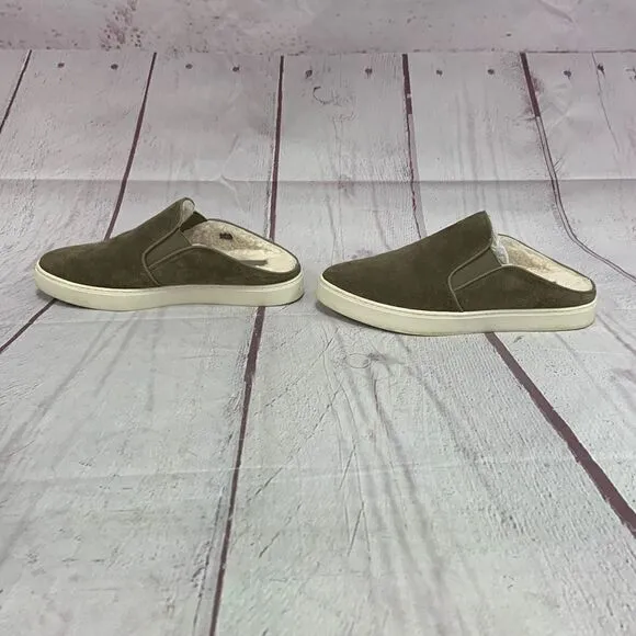 Vince Women’s Garvey 2 Genuine Shearling Lined Slip-On Sneaker 8.5 Gray