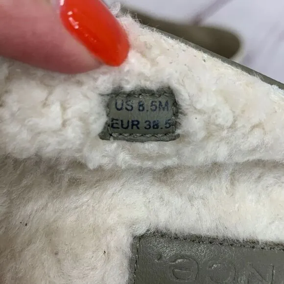 Vince Women’s Garvey 2 Genuine Shearling Lined Slip-On Sneaker 8.5 Gray