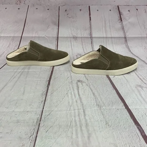 Vince Women’s Garvey 2 Genuine Shearling Lined Slip-On Sneaker 8.5 Gray