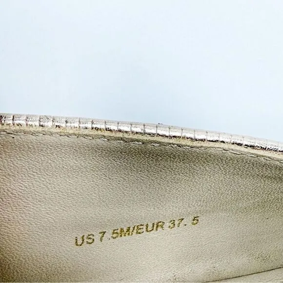 Vince Women's Metallic Gold Slip-On Sneakers Size 7.5M