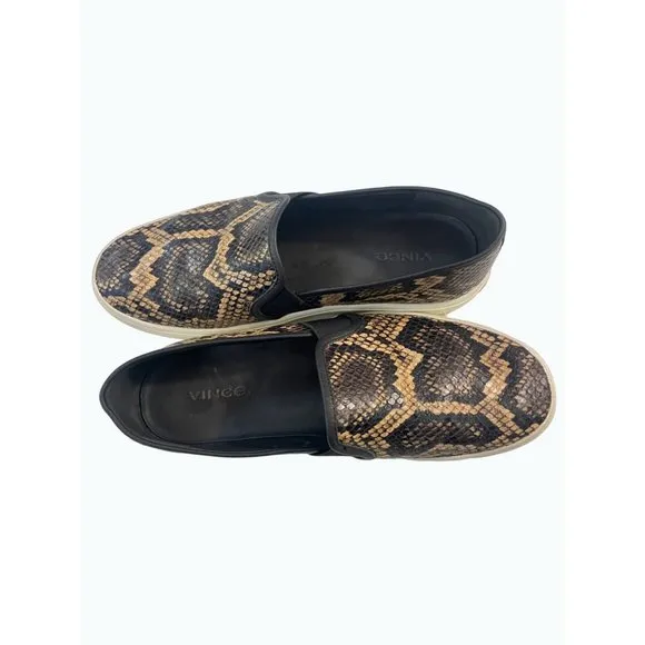 Vince Women’s Snake Skin Embossed Leather Blair-5 Slip On Sneakers Size 6.5
