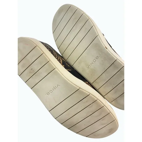 Vince Women’s Snake Skin Embossed Leather Blair-5 Slip On Sneakers Size 6.5
