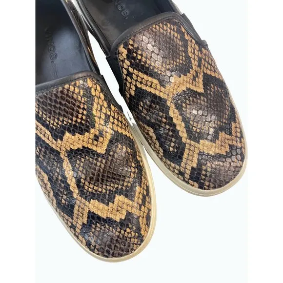 Vince Women’s Snake Skin Embossed Leather Blair-5 Slip On Sneakers Size 6.5