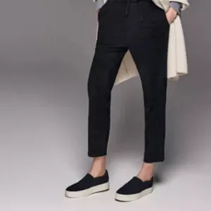 Vince Women’s Warren Slip-On Platform Suede Sneakers in Black, Size 6.5 US
