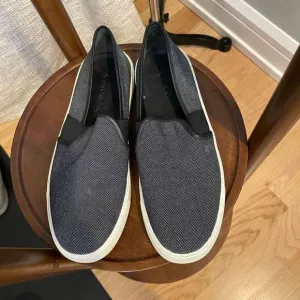 Vince Leather and Canvas Slip on Sneakers Size 7 EU 37