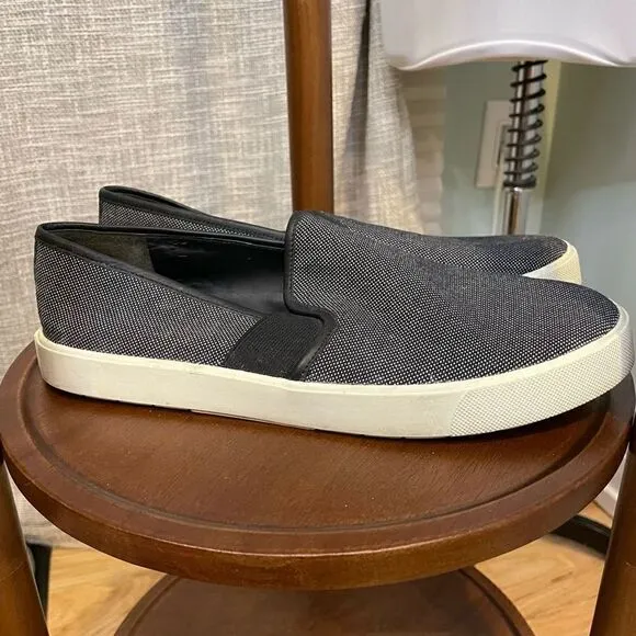 Vince Leather and Canvas Slip on Sneakers Size 7 EU 37