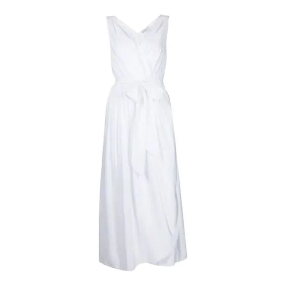 Vince white Sleeveless Double V-neck Wrap Dress Size Small