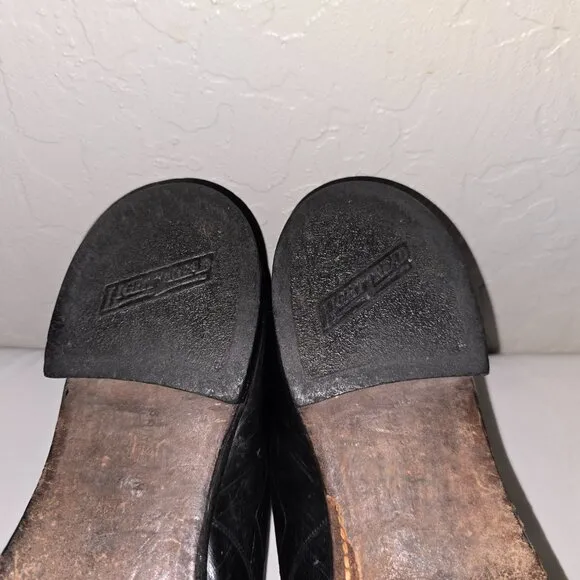 Vintage 1920's - 1930's Men's Black Leather Lace Up Cap Toe Ankle Boots Size 10