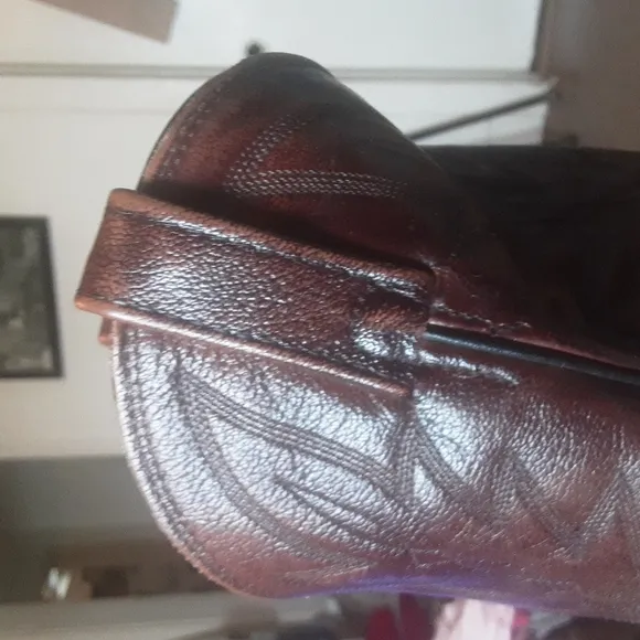 Vintage Dan Post Aged Leather Western Cowboy Boots Sz 9D
