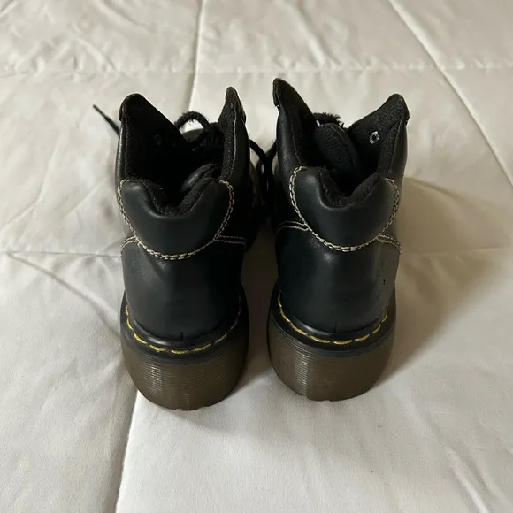 Vintage Dr. Martens 8542 Black Leather Chunky Oxford Lace Up Boots US 5