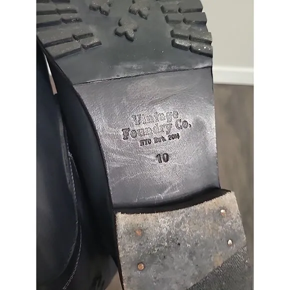 VINTAGE FOUNDRY Co. Women’s Size 10 Leather Black Regular Sadie Boots NYC