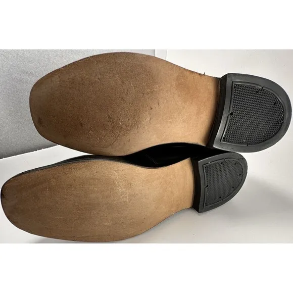 Vintage Freeman Free Flex Black Leather Dress Shoes Monk Strap Size 7.5