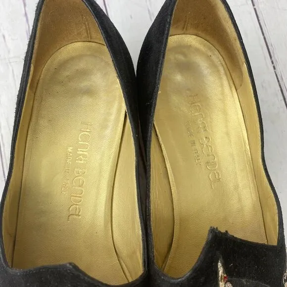 VINTAGE Henri Bendel Baldinini 37 Vintage Venetian Slippers Beaded Sequins Shoes