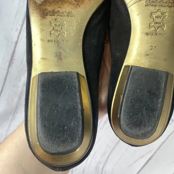 VINTAGE Henri Bendel Baldinini 37 Vintage Venetian Slippers Beaded Sequins Shoes