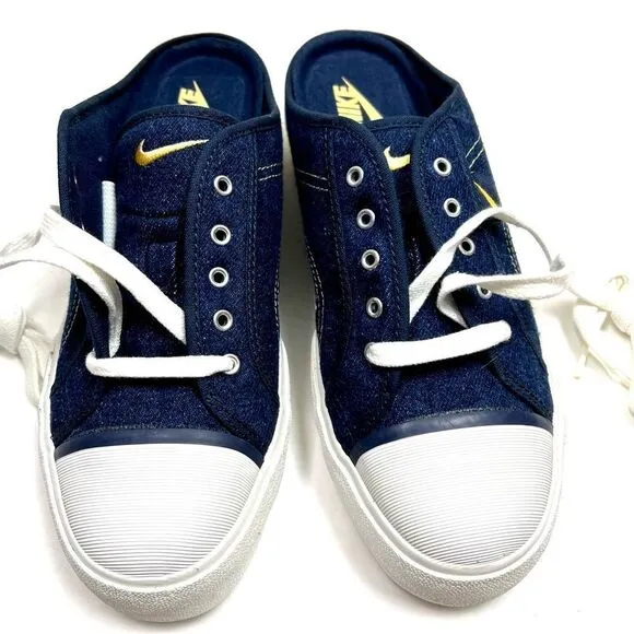 Vintage Nike Hermosa Blue Denim Slip-On Mule Sneakers