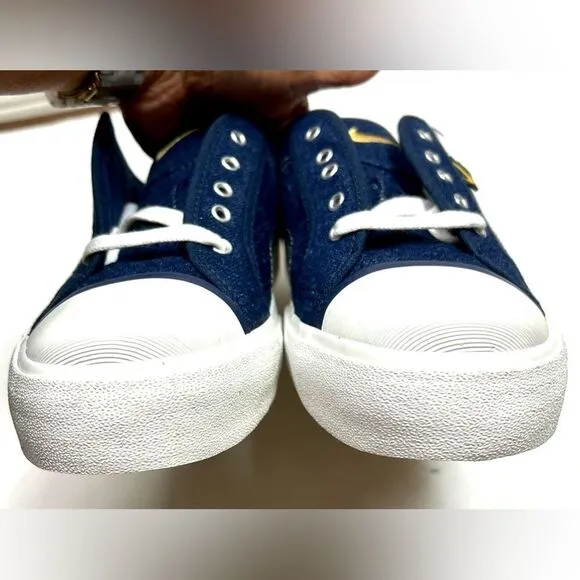 Vintage Nike Hermosa Blue Denim Slip-On Mule Sneakers