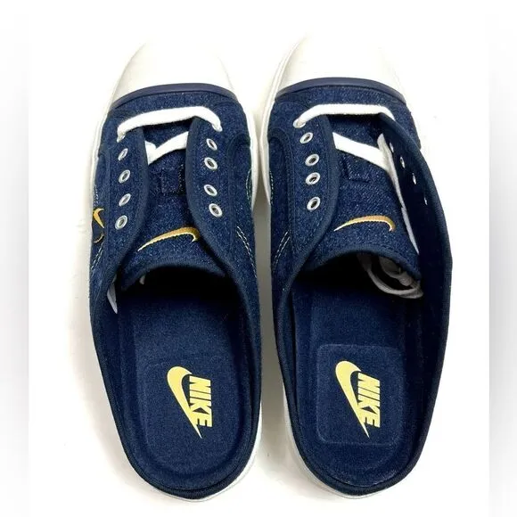 Vintage Nike Hermosa Blue Denim Slip-On Mule Sneakers