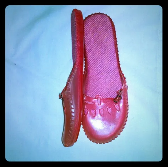 Vintage pink jelly sandals slipper shoes