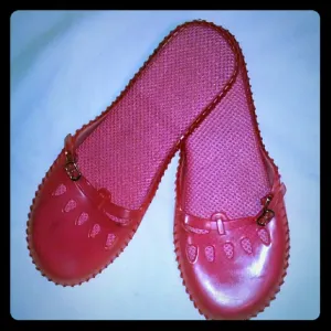 Vintage pink jelly sandals slipper shoes