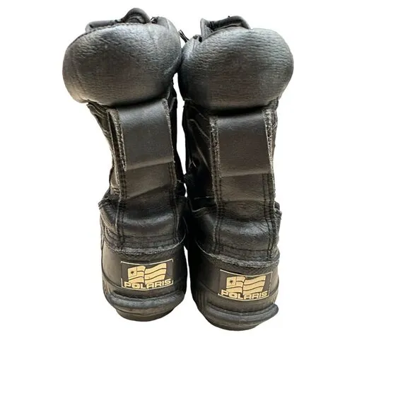 Vintage Polaris Thinsulate insulation Black Snowmobile Boots Size 5 Steel Shanks