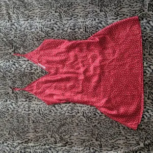 Vintage red polka dot slip dress
