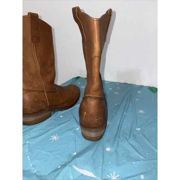 Vintage Red Wing Pecos Brown Leather Soft Toe Wellington Boots Size 6D USA Made