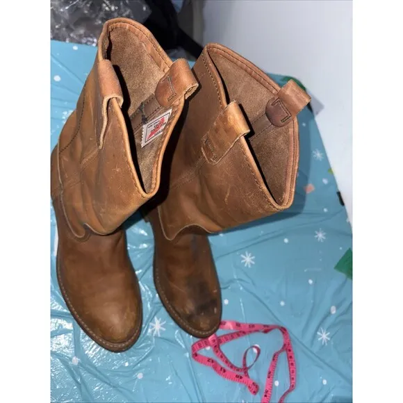 Vintage Red Wing Pecos Brown Leather Soft Toe Wellington Boots Size 6D USA Made
